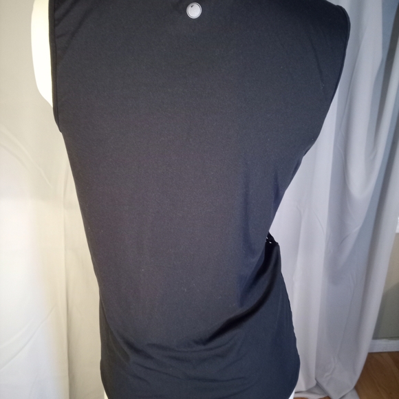 Yogalicious Black Mesh Detail Top - Picture 2 of 3